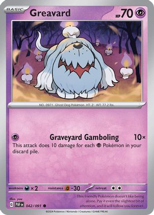 Greavard (042/091) [Scarlet & Violet: Paldean Fates] | Silver Goblin