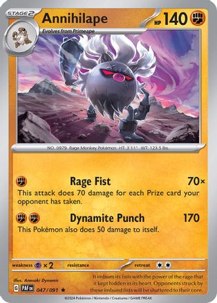 Annihilape - 047/091 (47) Holofoil - SV Paldean Fates