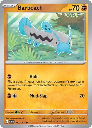 Barboach (50) Reverse Holofoil - Paldean Fates