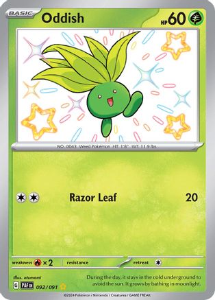 Oddish (92) Holofoil - Paldean Fates