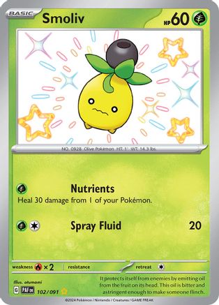 Smoliv (102) Holofoil - SV Paldean Fates