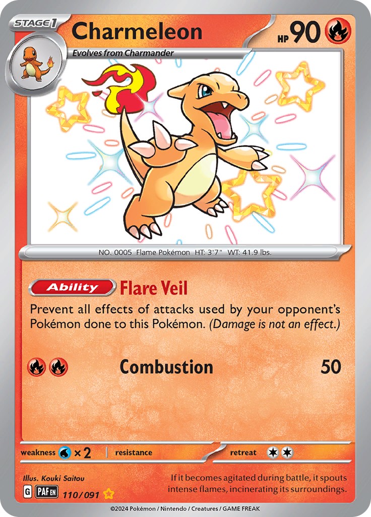 Charmeleon (110/091) [Scarlet & Violet: Paldean Fates] | Silver Goblin