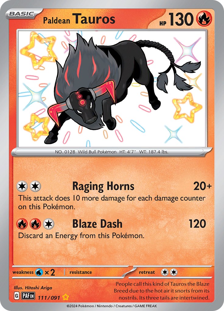 Paldean Tauros (111/091) [Scarlet & Violet: Paldean Fates] | Silver Goblin