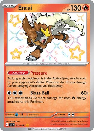 Entei (112) Holofoil - Paldean Fates