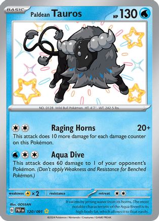 Paldean Tauros (120) Holofoil - Paldean Fates