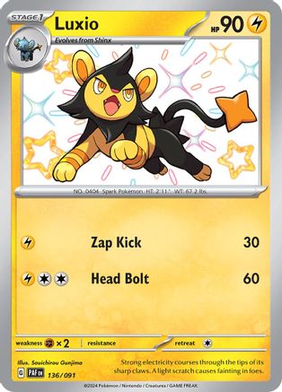 Luxio (136) Holofoil - Paldean Fates