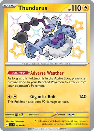 Thundurus (139) Holofoil - Paldean Fates