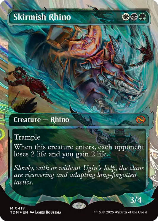 Skirmish Rhino (418): (Showcase)(Borderless) Foil