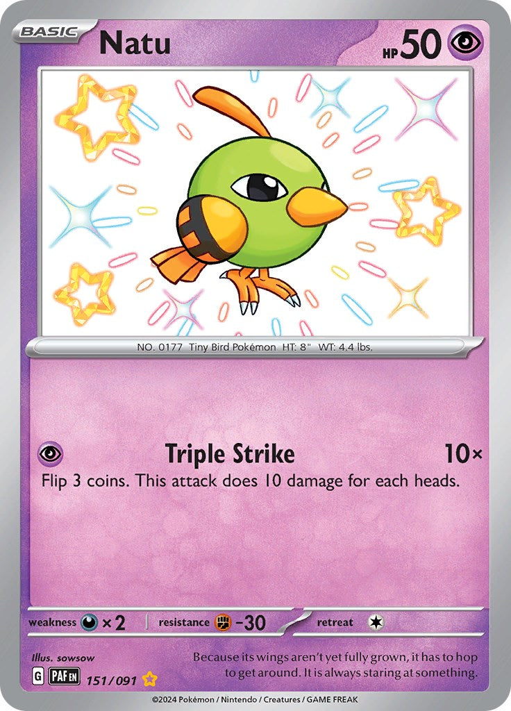 Natu (151/091) [Scarlet & Violet: Paldean Fates] | Silver Goblin