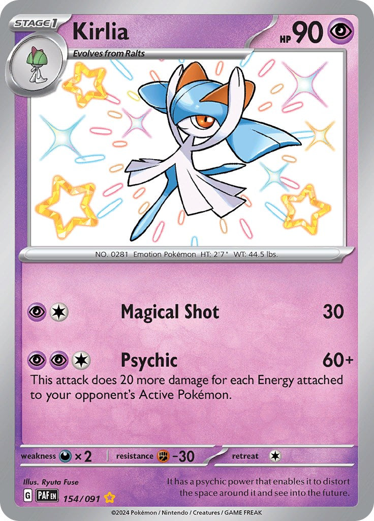 Kirlia (154/091) [Scarlet & Violet: Paldean Fates] | Silver Goblin