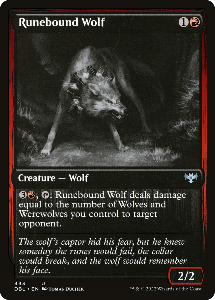 Runebound Wolf (443) - Innistrad: Double Feature