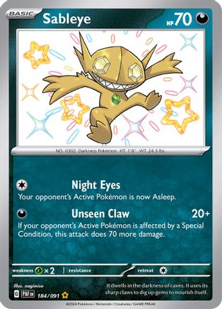 Sableye (184) Holofoil - Paldean Fates