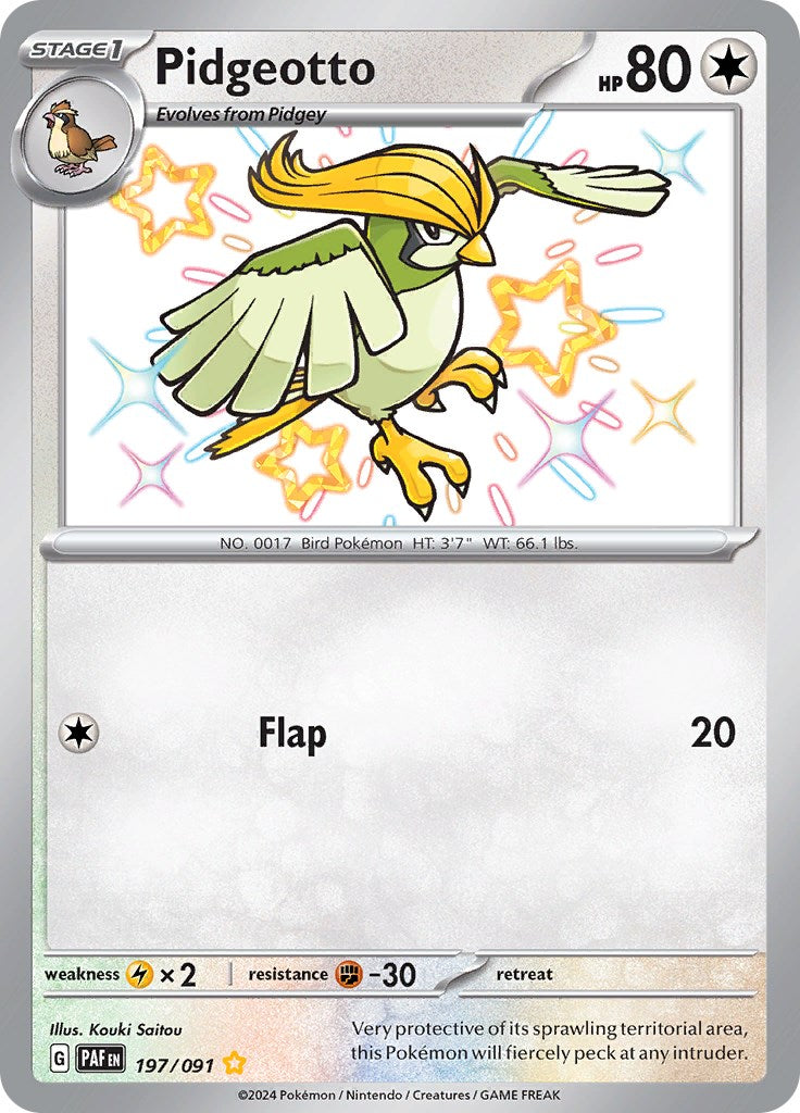 Pidgeotto (197/091) [Scarlet & Violet: Paldean Fates] | Silver Goblin