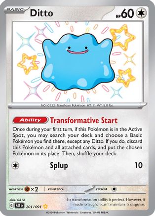 Ditto (201) Holofoil - SV Paldean Fates