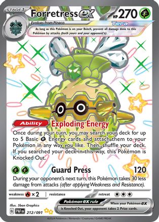 Forretress ex (212) Holofoil - Paldean Fates