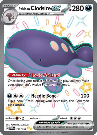 Paldean Clodsire ex - 219/091 (219) Holofoil - SV Paldean Fates