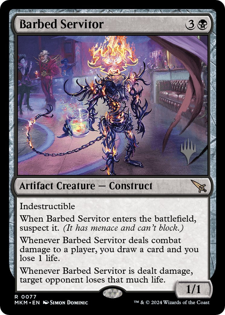 Barbed Servitor (Promo Pack) [Murders at Karlov Manor Promos] | Silver Goblin