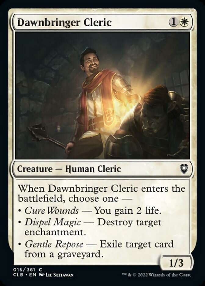 Dawnbringer Cleric [Commander Legends: Battle for Baldur's Gate] | Silver Goblin