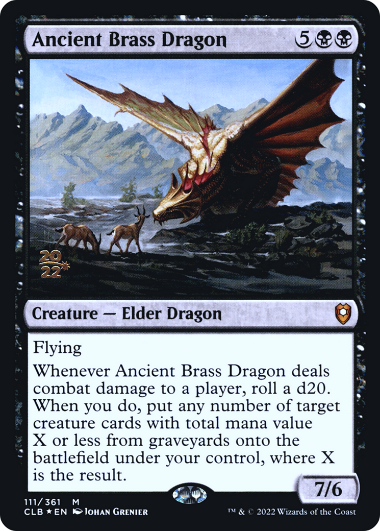 Ancient Brass Dragon [Commander Legends: Battle for Baldur's Gate Prerelease Promos] | Silver Goblin