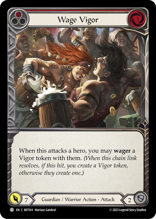 Wage Vigor (Red) [BET014] (Heavy Hitters Betsy Blitz Deck) | Silver Goblin