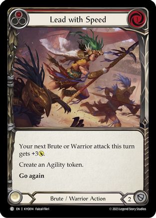 Lead with Speed (Red) (KYO014) (KYO014) - Blitz Deck: Heavy Hitters - Kayo