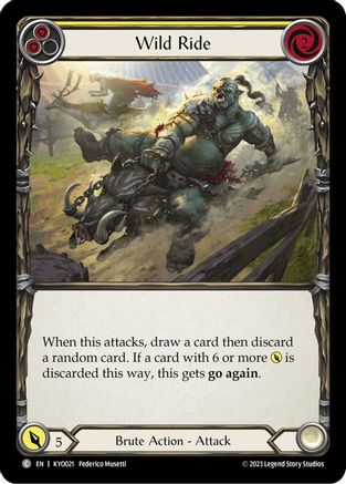 Wild Ride (Yellow) (KYO021)  - Blitz Deck: Heavy Hitters - Kayo