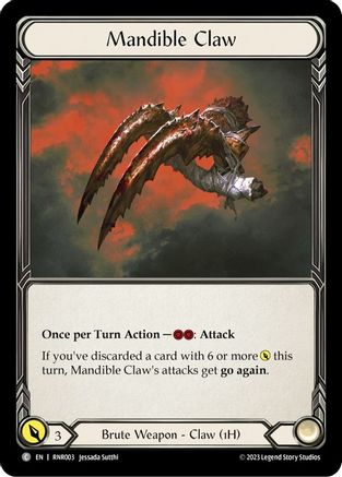 Mandible Claw (RNR003) - Blitz Deck: Heavy Hitters - Rhinar