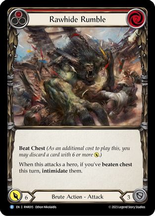Rawhide Rumble (Red) (RNR015)  - Blitz Deck: Heavy Hitters - Rhinar