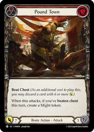 Pound Town (Red)  (RNR014) - Blitz Deck: Heavy Hitters - Rhinar | Silver Goblin