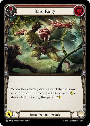 Bare Fangs (Red) (RNR010) - Blitz Deck: Heavy Hitters - Rhinar