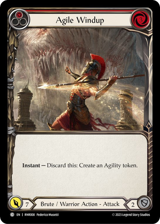 Agile Windup (Red) [RNR008] (Rhinar Hero Deck) | Silver Goblin