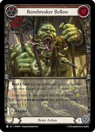 Bonebreaker Bellow (Red) (RNR016)  - Blitz Deck: Heavy Hitters - Rhinar