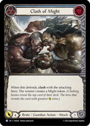 Clash of Might (Blue) (VIC020)  - Blitz Deck: Heavy Hitters - Victor