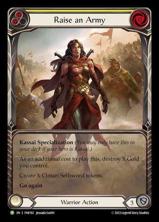 Raise an Army - FAB192 (FAB192) Rainbow Foil - Flesh and Blood: Promo Cards