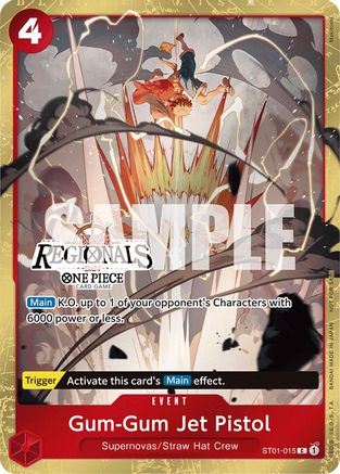 Gum-Gum Jet Pistol (Online Regional 2024) [Participant] Foil (ST01-015) - One Piece Promotion Cards | Silver Goblin