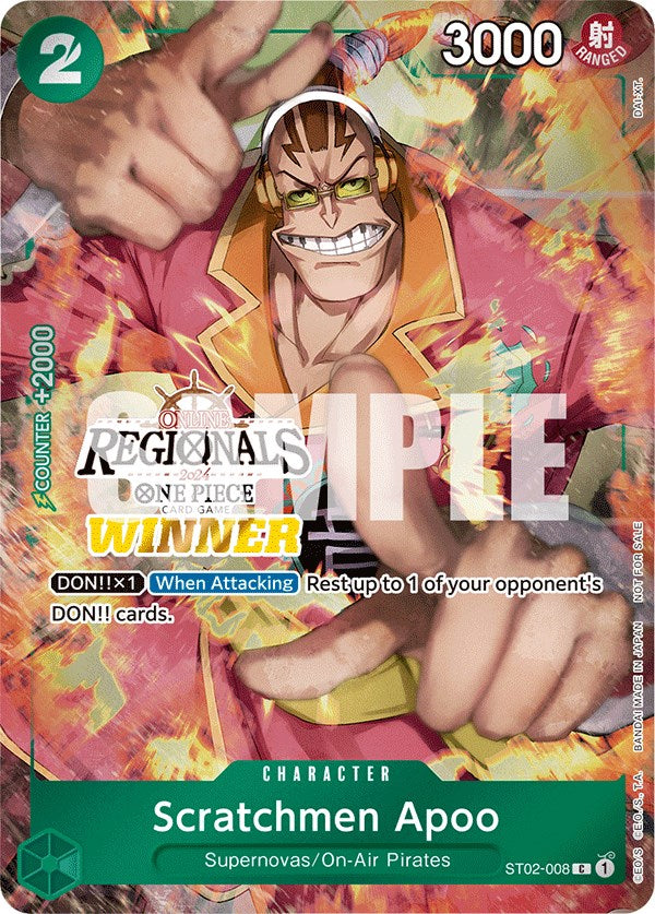 Scratchmen Apoo (Online Regional 2024) [Winner] [One Piece Promotion Cards] | Silver Goblin