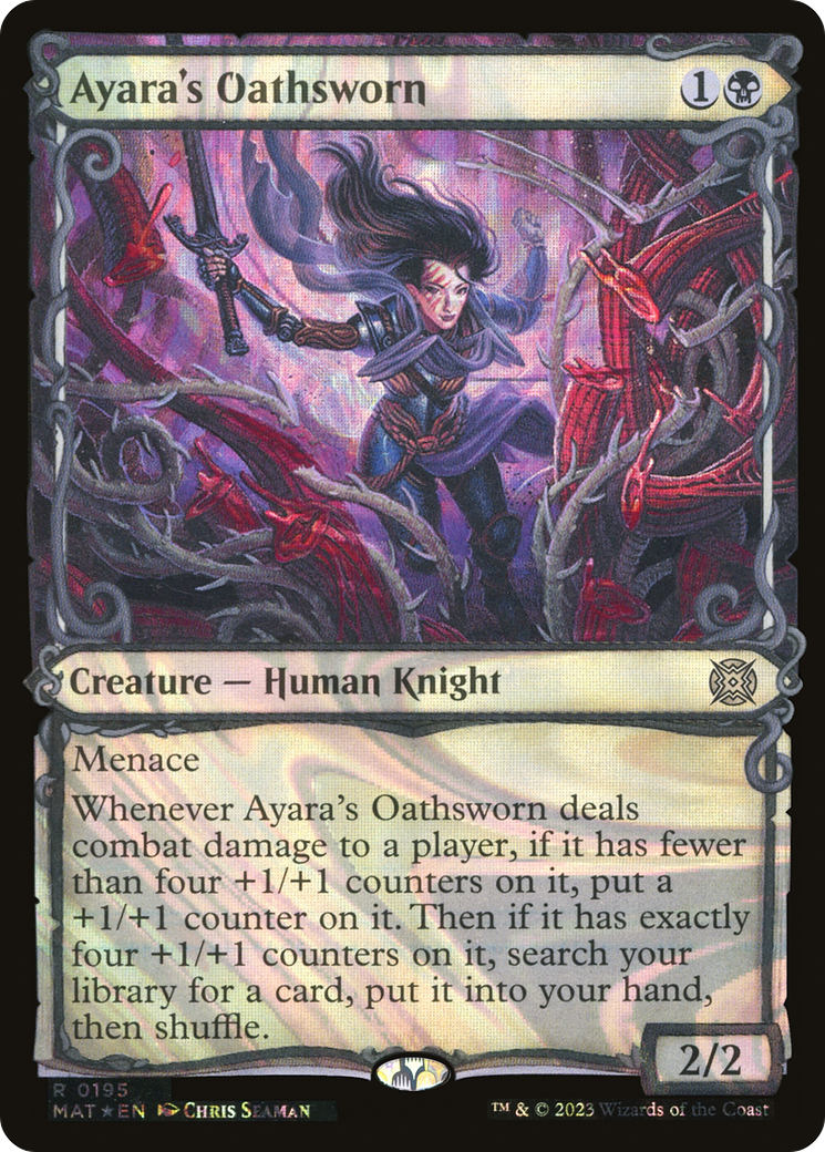 Ayara's Oathsworn (Showcase Halo Foil) [March of the Machine: The Aftermath] | Silver Goblin