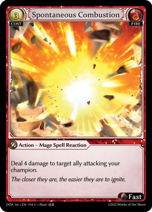Spontaneous Combustion (154) [Dawn of Ashes: 1st Edition] Foil