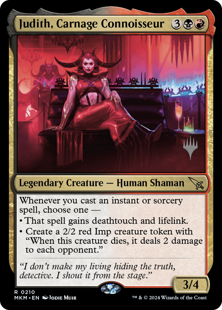 Judith, Carnage Connoisseur (Promo Pack) [Murders at Karlov Manor Promos] Foil