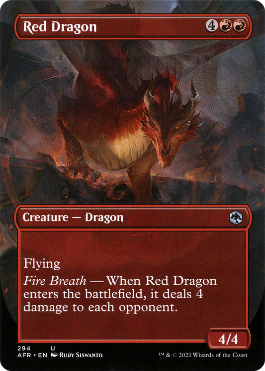 Red Dragon (Borderless Alternate Art) [Dungeons & Dragons: Adventures in the Forgotten Realms]