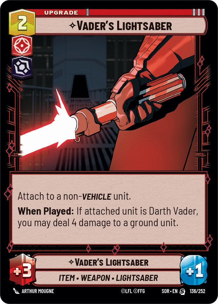 Vader's Lightsaber (136/252) [Spark of Rebellion] | Silver Goblin