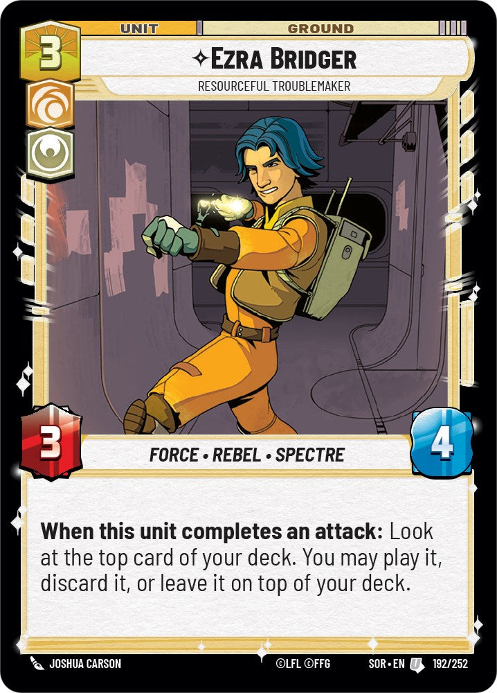 Ezra Bridger - Resourceful Troublemaker (192/252) [Spark of Rebellion] | Silver Goblin