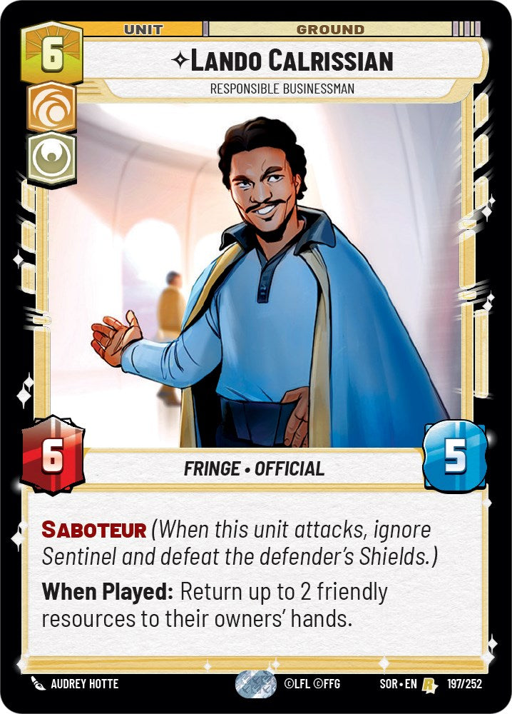 Lando Calrissian - Responsible Businessman (197/252) [Spark of Rebellion] | Silver Goblin