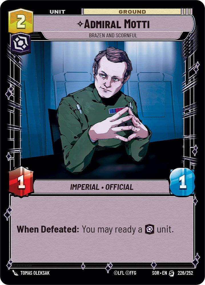 Admiral Motti - Brazen and Scornful (226/252) [Spark of Rebellion] | Silver Goblin