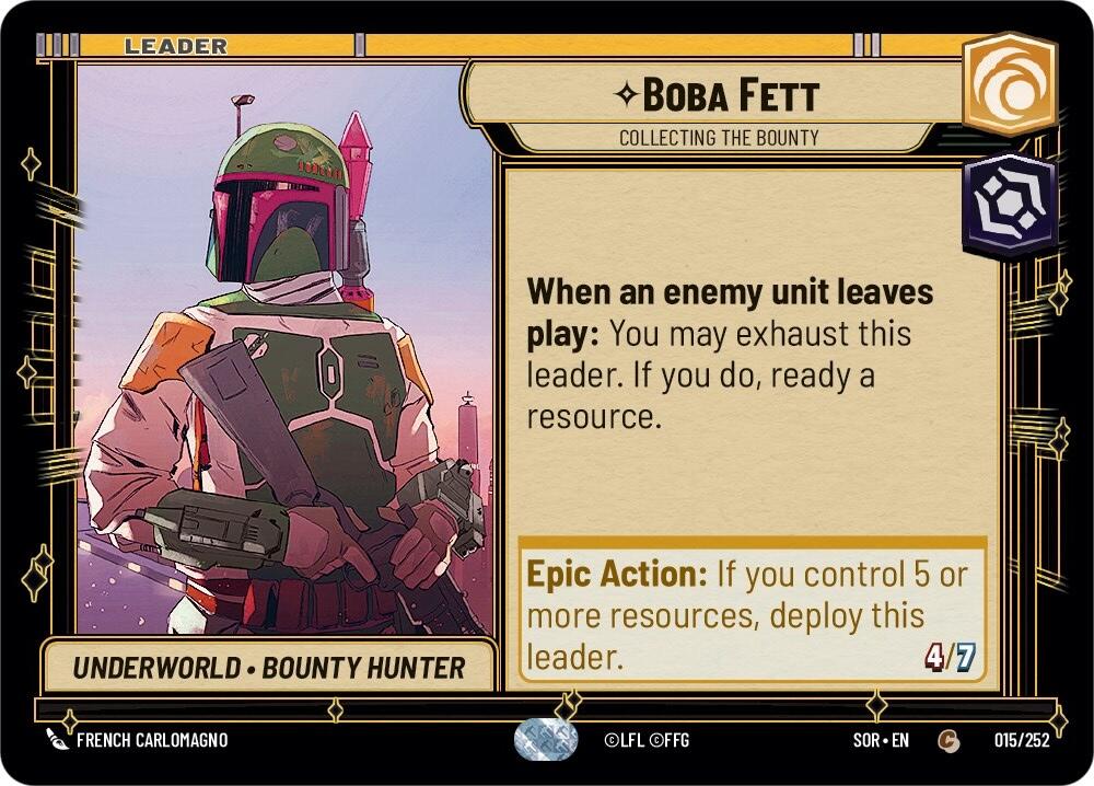 Boba Fett - Collecting the Bounty (015/252) [Spark of Rebellion] | Silver Goblin