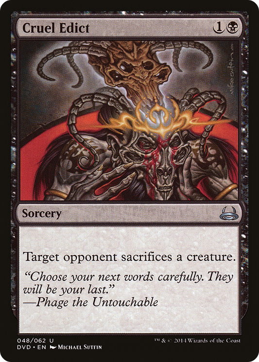 Cruel Edict (Divine vs. Demonic) [Duel Decks Anthology]