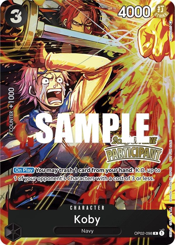 Koby (Offline Regional 2023) [Participant] [One Piece Promotion Cards] | Silver Goblin