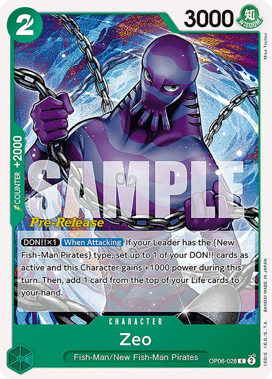 Zeo  (OP06-028) - Wings of the Captain Pre-Release Cards