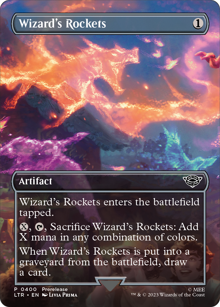Wizard's Rockets (Borderless Alternate Art) [The Lord of the Rings: Tales of Middle-Earth] Foil