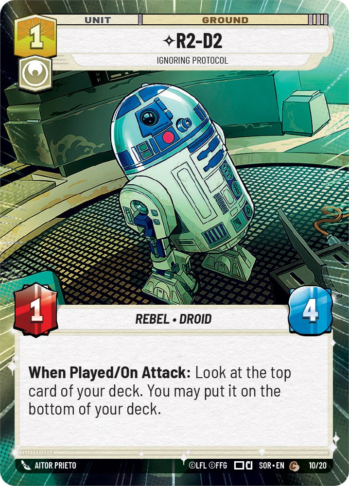 R2-D2 - Ignoring Protocol (Hyperspace) (Weekly Play Promo) (10/20) [Spark of Rebellion Promos] | Silver Goblin